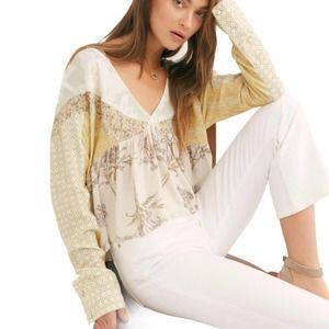 Free People Aloha State of Mind Top in Natural Women’s Size XS